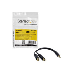 StarTech.com Cable 15cm Adaptador Audio Divisor de Auriculares Mini-Ja