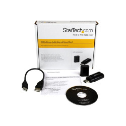 StarTech.com Tarjeta de Sonido Estéreo USB Externa Adaptador Convertid