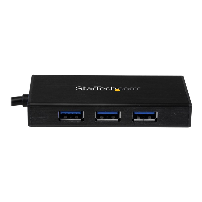 StarTech.com Hub USB 3.0 de Aluminio con Cable - Concentrador de 3 Pue