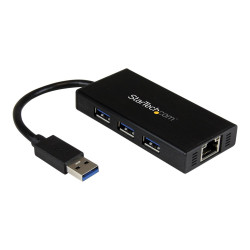 StarTech.com Hub USB 3.0 de Aluminio con Cable - Concentrador de 3 Pue