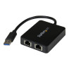 Tarjeta Ethernet 2 Puertos RJ45 Externa USB 3.0 Con 1X USB A | APLIUM