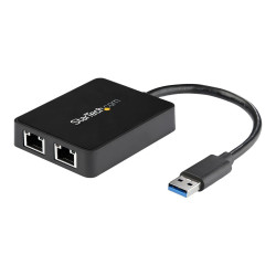 Tarjeta Ethernet 2 Puertos RJ45 Externa USB 3.0 Con 1X USB A | APLIUM