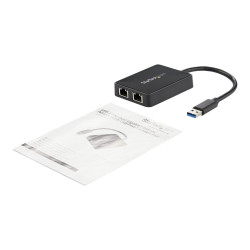 Tarjeta Ethernet 2 Puertos RJ45 Externa USB 3.0 Con 1X USB A | APLIUM