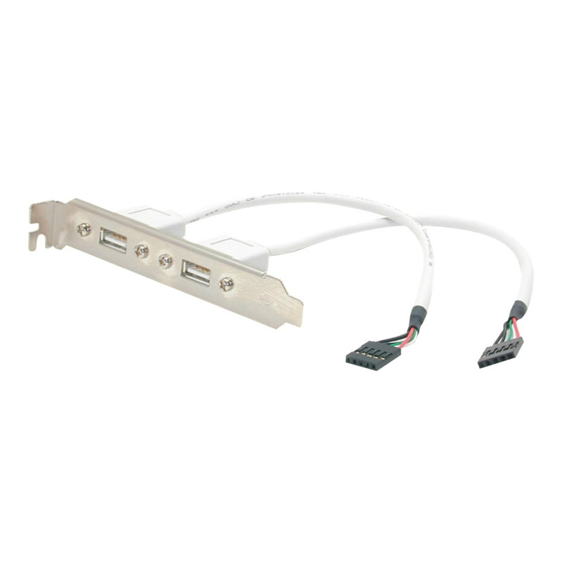 StarTech.com Cabezal Bracket Perfil Bajo 2 puertos USB 2.0 conexión a