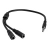 Startech Adaptador MiniJack Auriculares Mic 4 pin a 2x Hembra 3 pin -