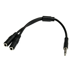 Startech Adaptador MiniJack Auriculares Mic 4 pin a 2x Hembra 3 pin -