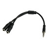 Startech Adaptador MiniJack Auriculares Mic 4 pin a 2x Hembra 3 pin -