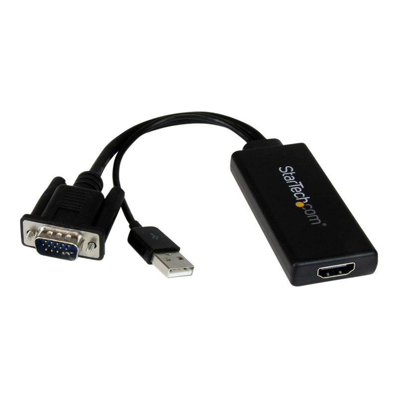 StarTech.com Adaptador Conversor VGA a HDMI con Audio USB y Alimentaci