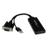 StarTech.com Adaptador Conversor VGA a HDMI con Audio USB y Alimentaci
