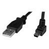 Cable 1M Mini USB B A USB A Acodado Hacia Arriba Adaptador | APLIUM