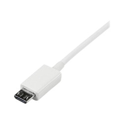 Cable 2M Micro USB B A USB A Adaptador Blanco Telefono | APLIUM