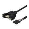StarTech.com Cable de 30cm USB 2.0 de Montaje en Panel Conex | APLIUM