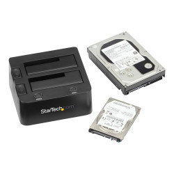 StarTech.com Dual-Bay USB 3.0 to SATA Hard Drive Docking Station, USB