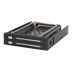 StarTech.com Rack Móvil Aluminio Backplane de 2 Discos Duros HDD SATA