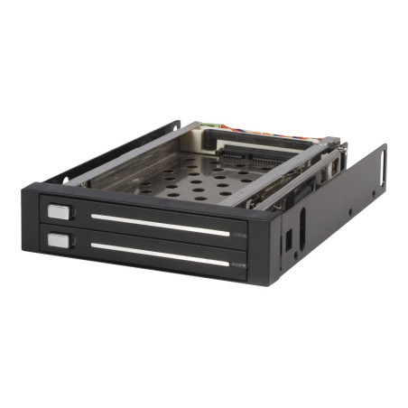 StarTech.com Rack Móvil Aluminio Backplane de 2 Discos Duros HDD SATA