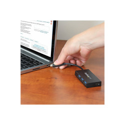 Startech Concentrador USB 3.0 de 4 Puertos - USB-C a 1x USB-C y 3x USB