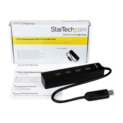 Startech Adaptador Concentrador Hub Ladrón USB 3.0 Super Speed 4 Puert