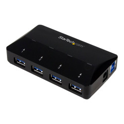 Startech Concentrador USB 3.0 de 4 Puertos - Ladrón con Puertos de Car