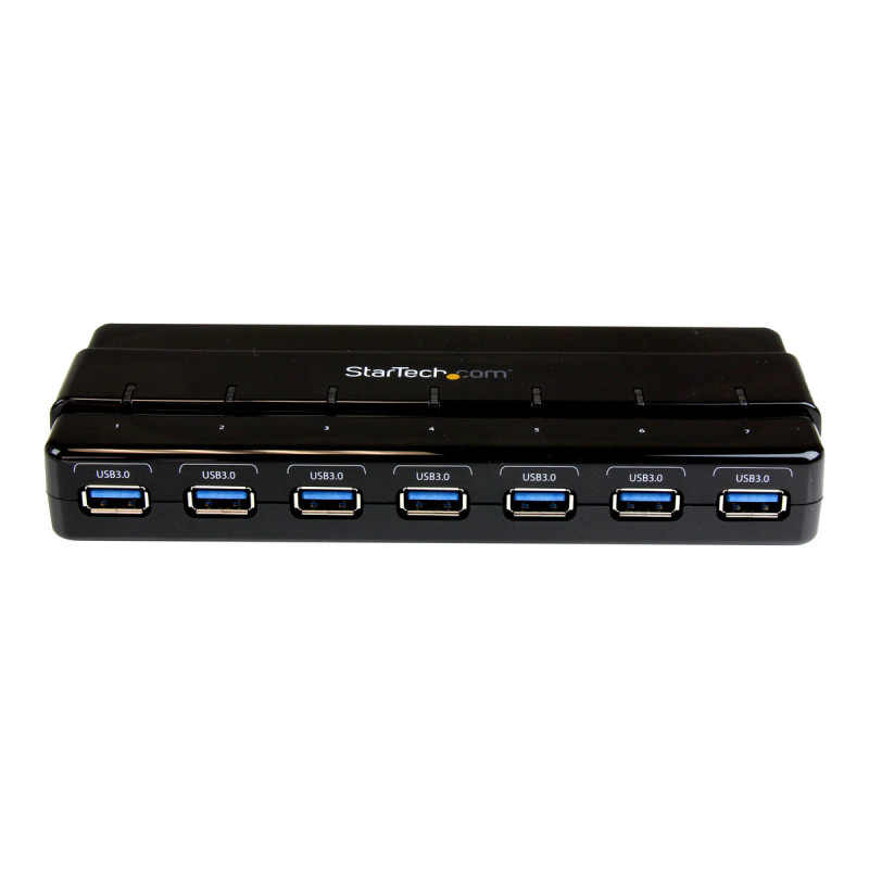 StarTech.com Concentrador Ladrón USB 3.0 de 7 Puertos - Hub de Sobreme