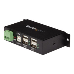 StarTech.com Concentrador Rugged USB 4 Puertos c/ Soporte de Montaje -
