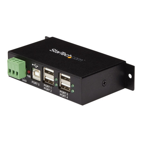 StarTech.com Concentrador Rugged USB 4 Puertos c/ Soporte de Montaje -