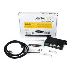 StarTech.com Concentrador Rugged USB 4 Puertos c/ Soporte de Montaje -