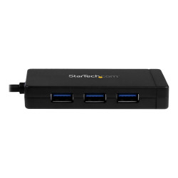 Startech Hub Concentrador USB 3.0 de 3 Puertos con USB-C y Ethernet Gi