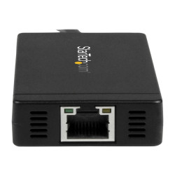 Startech Hub Concentrador USB 3.0 de 3 Puertos con USB-C y Ethernet Gi