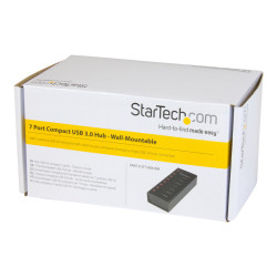 StarTech.com Concentrador USB 3.0 de 7 Puertos con Caja de Metal - Hub