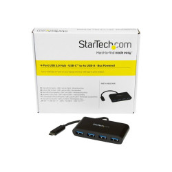 StarTech.com Hub Concentrador USB 3.0 de 4 Puertos Ladrón USB-C a 4x U
