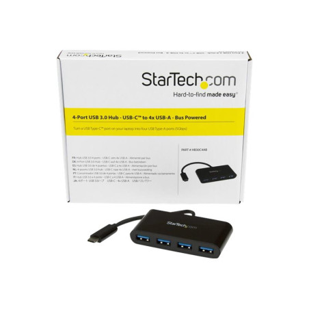 StarTech.com Hub Concentrador USB 3.0 de 4 Puertos Ladrón USB-C a 4x U