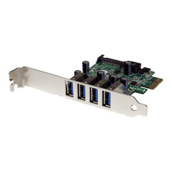 Startech Tarjeta Adaptador PCI Express PCI-E USB 3.0 con UASP de 4 Pue