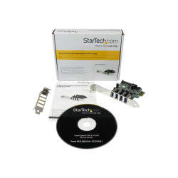 Startech Tarjeta Adaptador PCI Express PCI-E USB 3.0 con UASP de 4 Pue