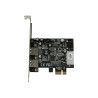 Startech Adaptador Tarjeta Controladora PCI Express PCI-E 2 Puertos US