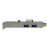 Startech Adaptador Tarjeta Controladora PCI Express PCI-E 2 Puertos US