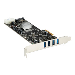 Startech Adaptador Tarjeta PCI Express PCI-E 4 Puertos USB 3.0 UASP 2