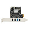 Startech Adaptador Tarjeta PCI Express PCI-E 4 Puertos USB 3.0 UASP 2