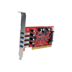 StarTech.com Tarjeta Adaptador PCI USB 3.0 SuperSpeed 4 Puertos Con Al
