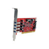 StarTech.com Tarjeta Adaptador PCI USB 3.0 SuperSpeed 4 Puertos Con Al