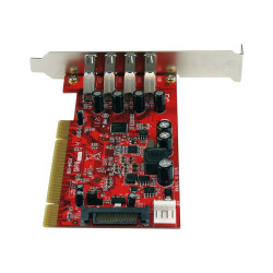 StarTech.com Tarjeta Adaptador PCI USB 3.0 SuperSpeed 4 Puertos Con Al