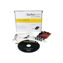 StarTech.com Tarjeta Adaptador PCI USB 3.0 SuperSpeed 4 Puertos Con Al