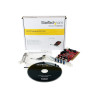 StarTech.com Tarjeta Adaptador PCI USB 3.0 SuperSpeed 4 Puertos Con Al
