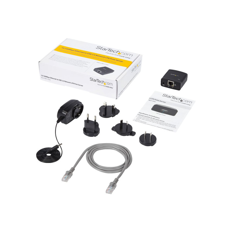 Startech Servidor de Impresión en Red Ethernet 10/100 Mbps a USB 2.0 c