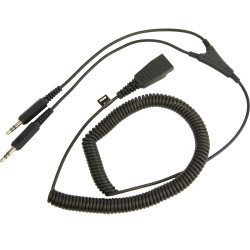 Curled cable conex PC-QD a 2x3.5 mm-2 m