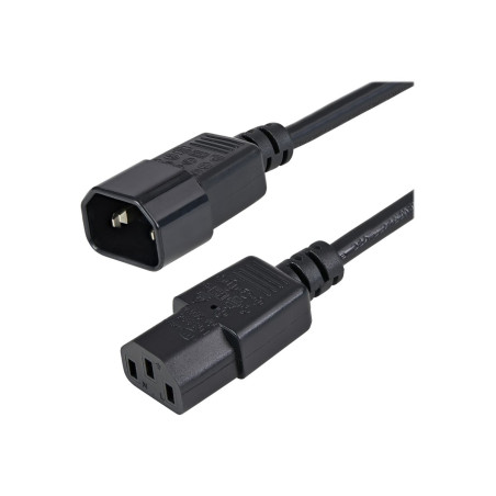 StarTech.com Cable de 1m de Extensión de Alimentación, C14 a C13, 10A
