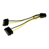 Cable Adaptador 15CM De Poder Sata A Conector 6PINES Corrien | APLIUM