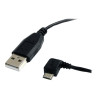 6 ft USB to Left Angle Micro USB Cable