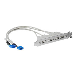 StarTech.com Cabezal Bracket 4 puertos USB 2.0 Conexión a Placa Base -