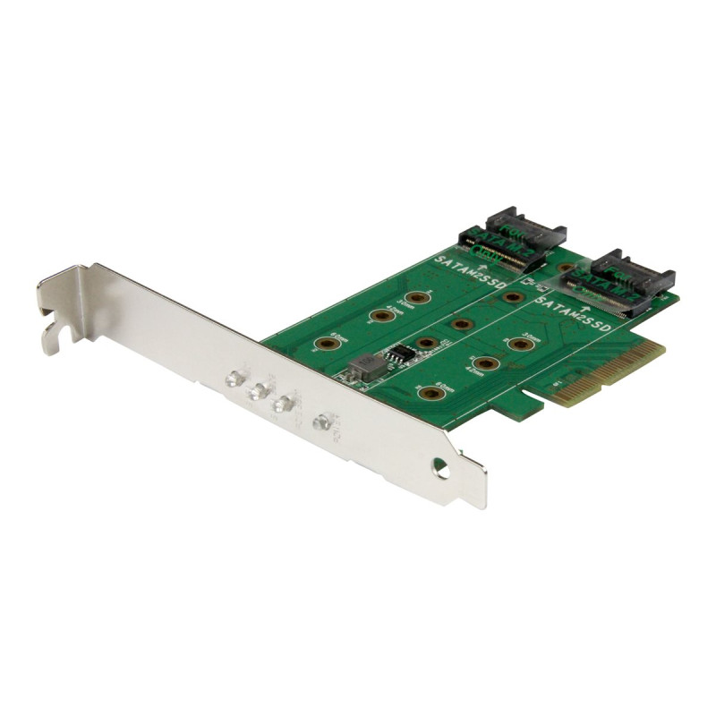 Startech Tarjeta Adaptadora PCI Express 3.0 de 3 Puertos M.2 para SSD