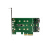 Startech Tarjeta Adaptadora PCI Express 3.0 de 3 Puertos M.2 para SSD